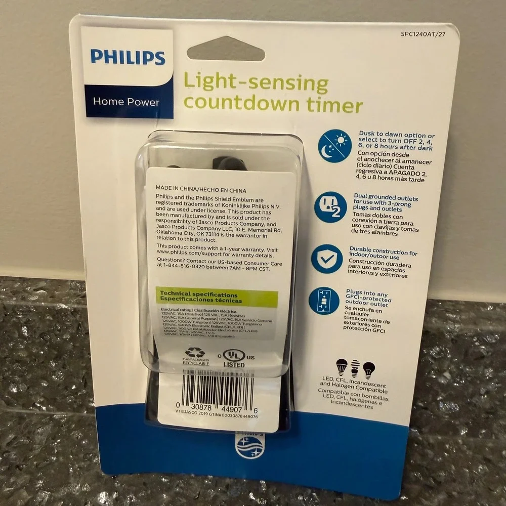 Philips Home Power‎ Light Sensing Countdown Timer for Outdoor Lights